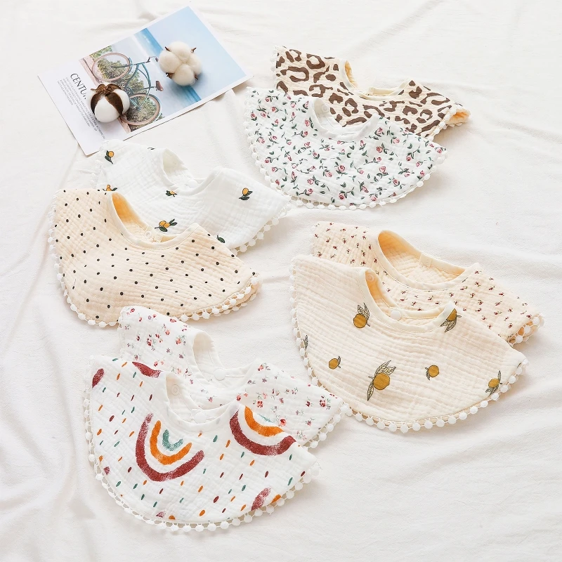 

360 Degree Rotation Baby Bib Saliva Towel Baby Feeding Bibs for Infant Boys Girl