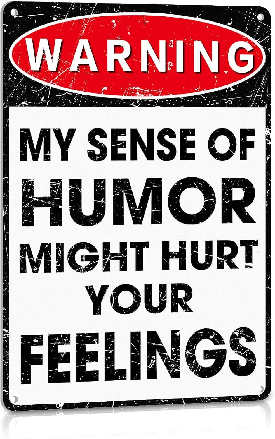 Забавный Srcstc lumnum Metl Sgns Mn Cve ccessores Decor Br Tn Sgn мое чувство юмора Mght Hurt Your Feelng 12 x 8 дюймов