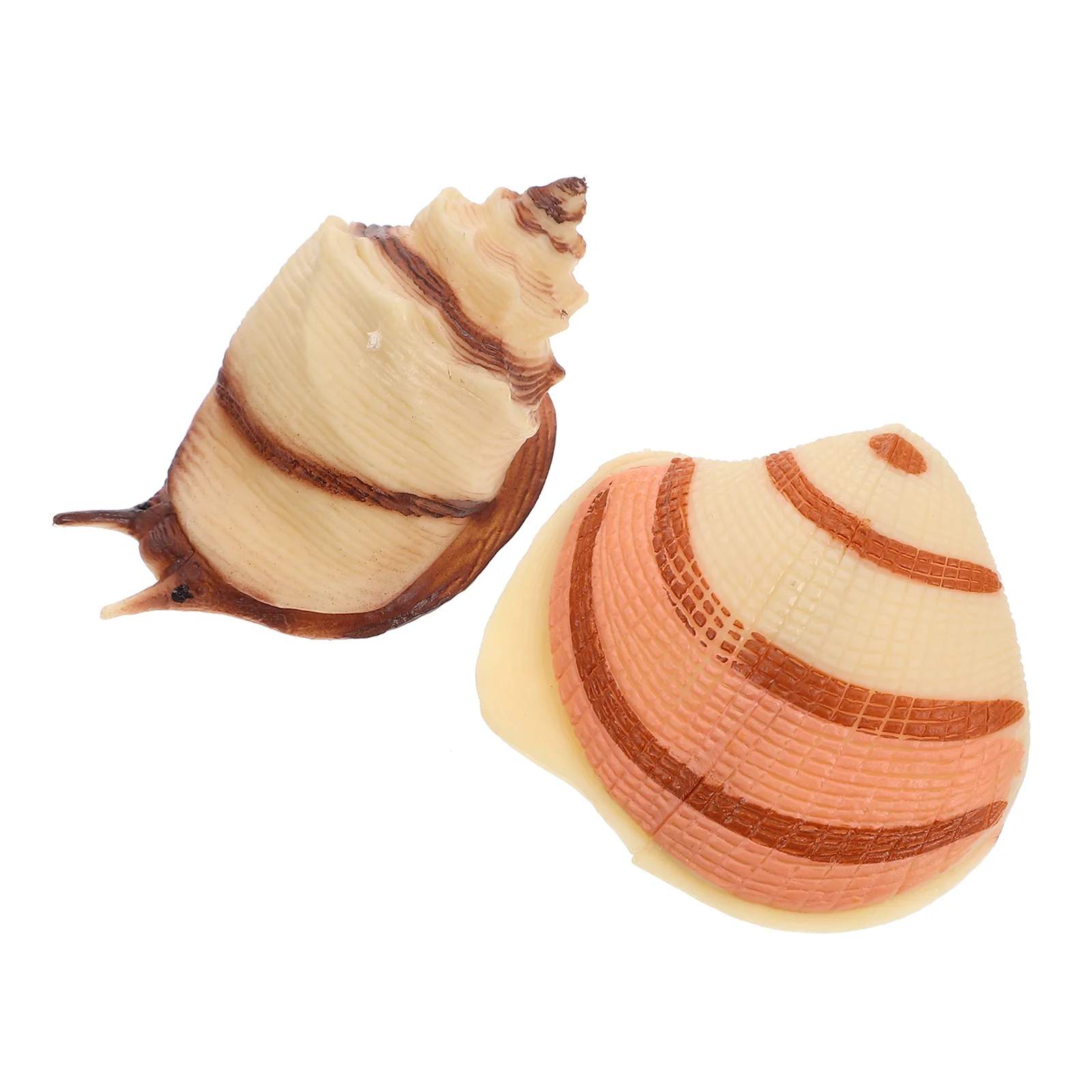 

2Pcs Sea Creature Model Sea Conch Model Realistic Shell Adornment for Kids