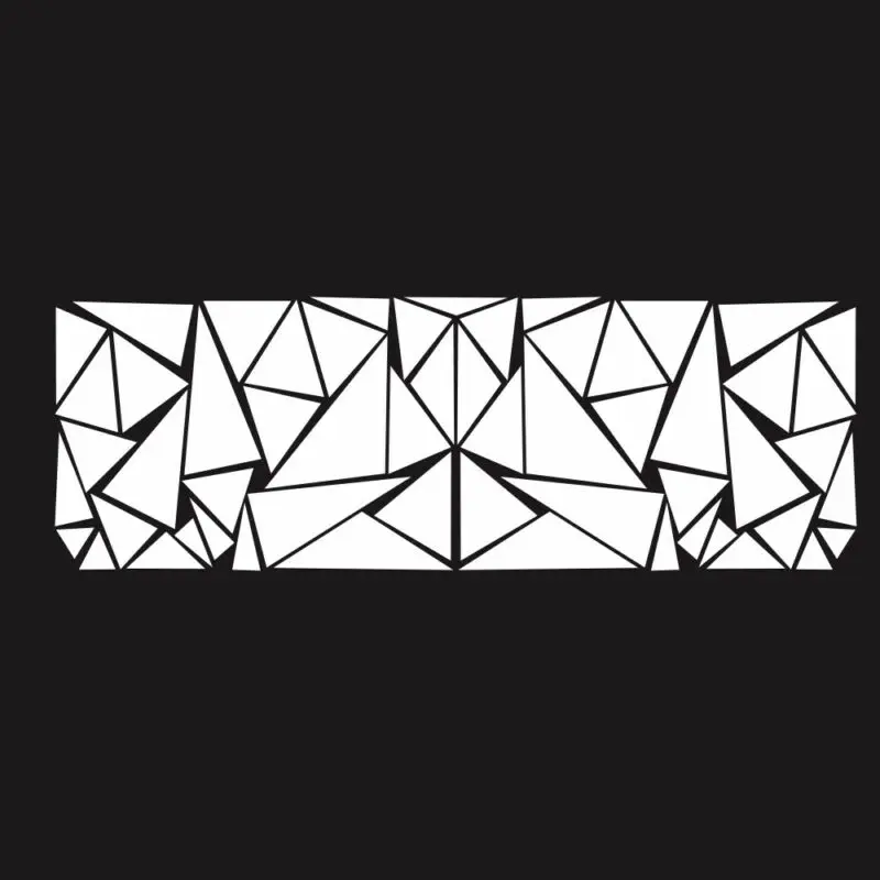 

Side Body Sticker Sticker Triangles Vinyl White 200cm x 60cm Anti-UV Car Decal Decor Freestanding