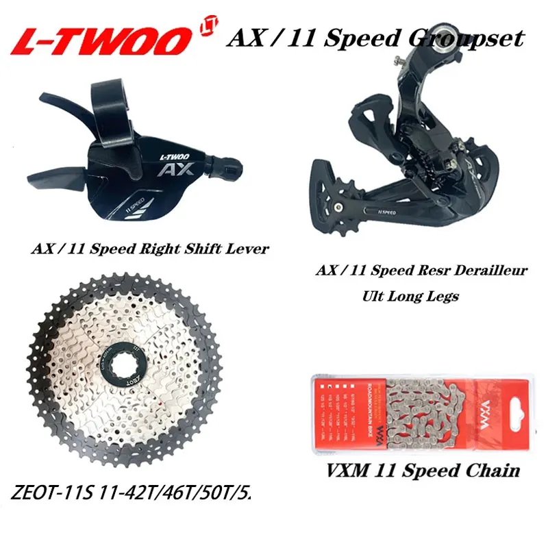 

LTWOO AX11 11 Speed MTB Groupset Include Right Shifter Rear Derailleur ZEOT 11S Cassette Sprocket 42T 46T 50T 52T VXM X11 Chain
