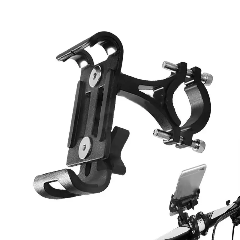 

Bike Phone Mount Metal Motorcycle Handlebar Phone Holder Universal Anti-slip Cell Phone Holders Compatible With 3.5-6.5in Phones