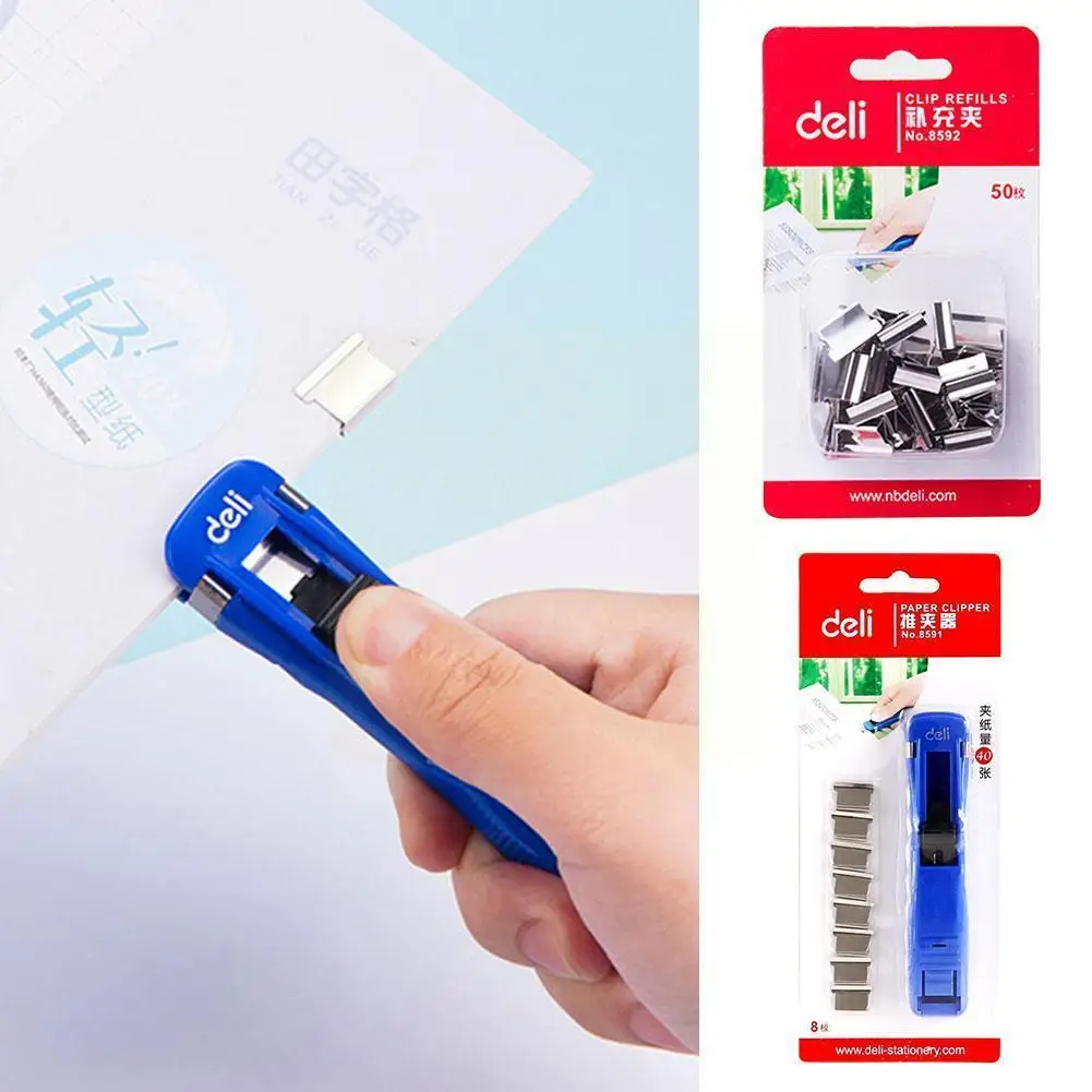 

Mini Metal Paper Cliper Blue Clip Refills Large Capacity Paperless Office Machine Paper Clip Binding S7t5 School Folder Sup Y3x3