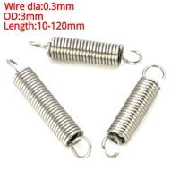 wire dia 0 3mm open tension spring s hook pullback extension furniture home improvement door 304 stainless steel coil springs
