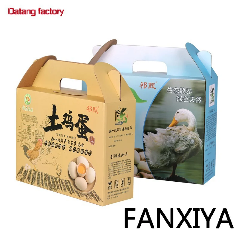 

Wholesale colored printed foldable empty chicken eggs paper packing box duck goose quail egg gift shipping cartons box for sale