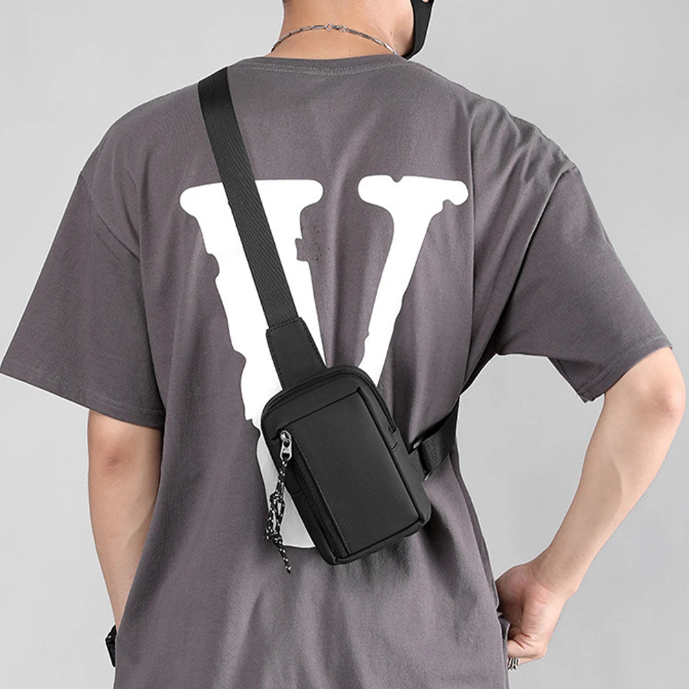 New Multifunction Crossbody Chest Men Bag Male Pack Zipper Fashion Anti-theft Shoulder Messenger Waterproof