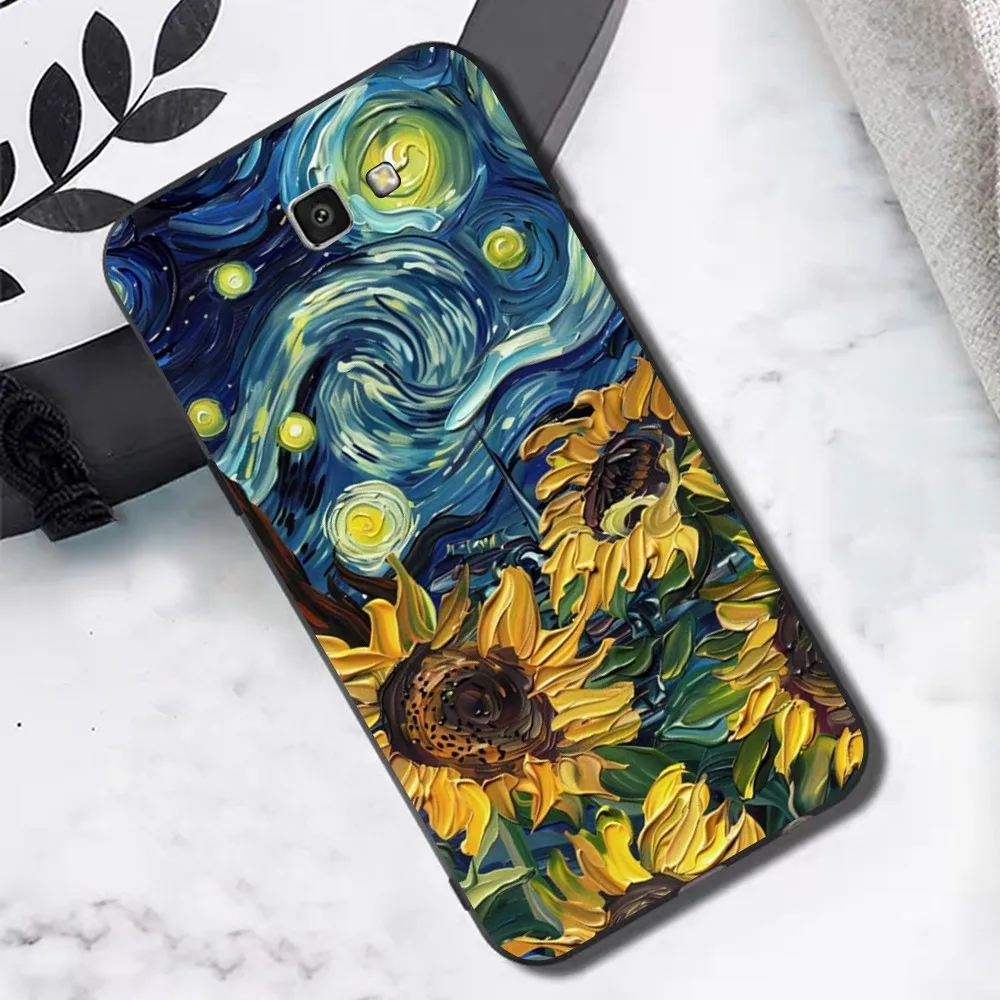igraficzne etui na telefon Van Gogh Sunflowers do Samsung J 7 plus 7core J7 neo J6 prime J4 J5 Mobile Cover