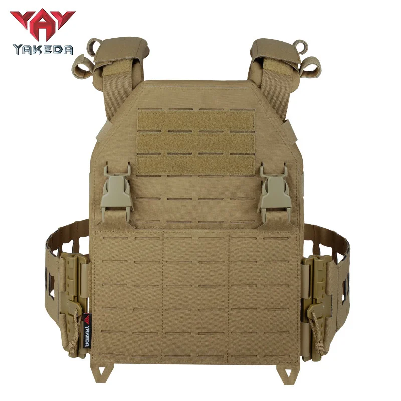 Фото YAKEDA 500D нейлоновый тактический тренировочный жилет Molle с регулируемыми ремнями системы PALS, быстросъемная пряжка для охоты №2