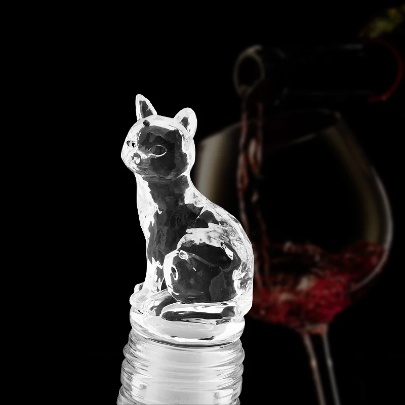 

Kitchen Bar Barware Tools Silicone Cat Dog Peacock Shape Transparent Animal Wine Stopper Bottle Sealed Plug