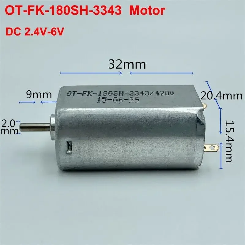 Micro FK-180SH-3343 Двигатель постоянного тока 2 4 В-6 В 3 6 5 Высокоскоростной мини-двигатель