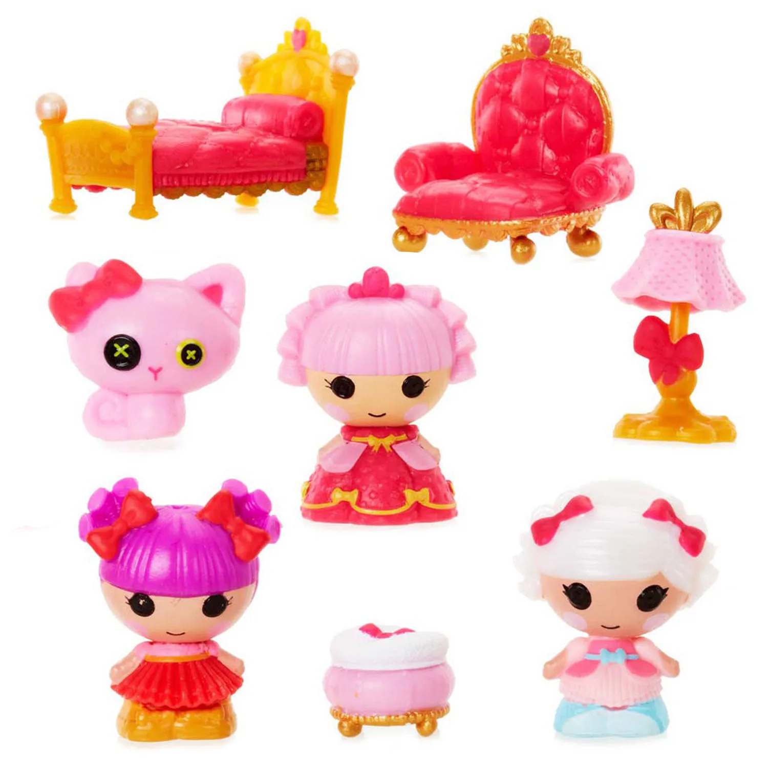 Новая мини-кукла Lalaloopsy Tinies Фигурка Игрушка Набор из 8 предметов Детские игрушки