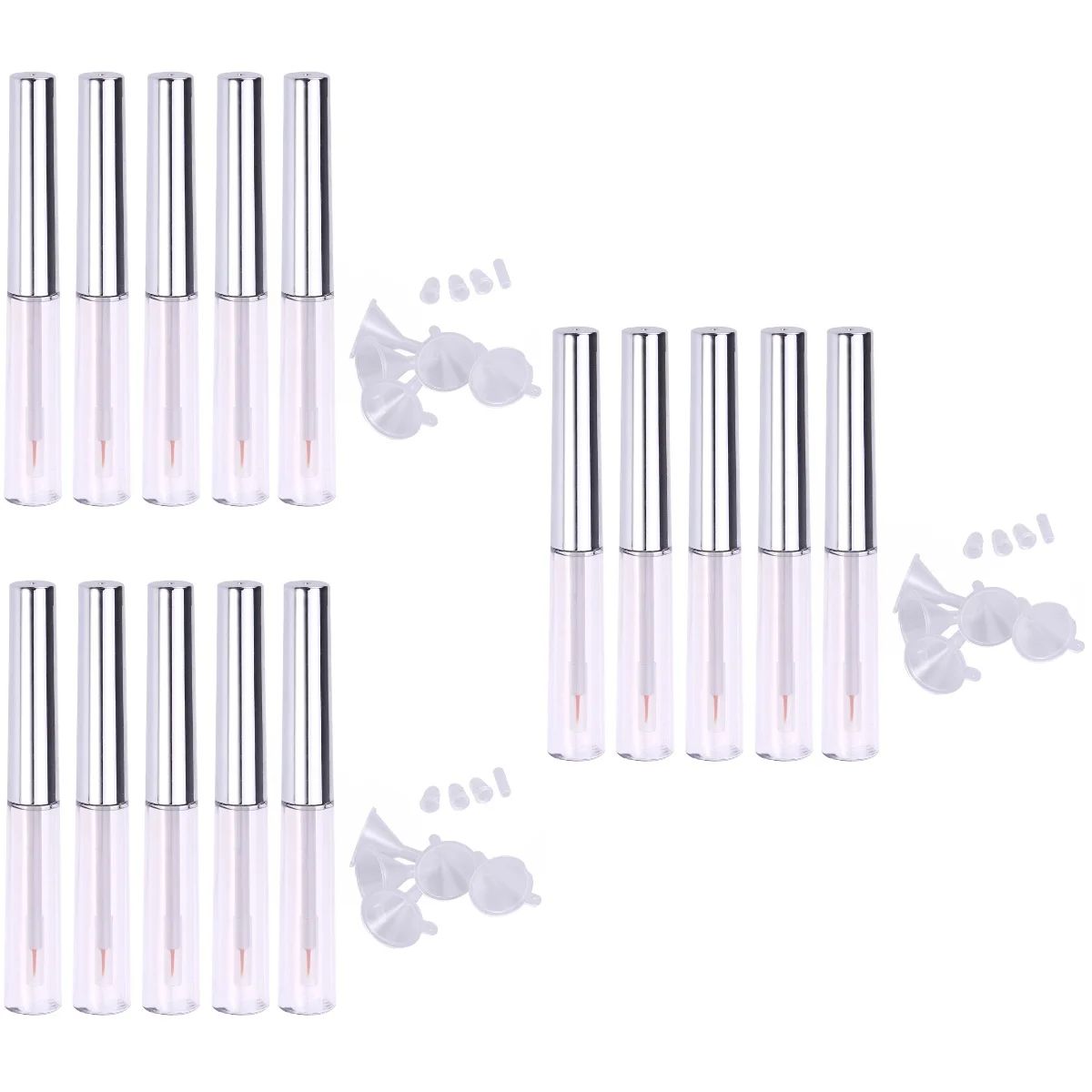 

Mascara Tube Empty Wand Eyeliner Oils Essential Bottles Vial Bottle Containers Refillable Eyelash Growth Oil Tubes Funnel Clear