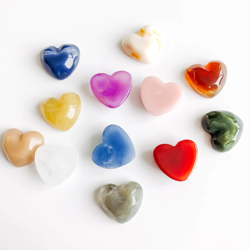 Heart Spacer Cameo Cabochon Resin Plastic Flat Back Pendant Earring Charms Accessories Jewelry Making Sipplies Diy Craft 10pcs - купить по