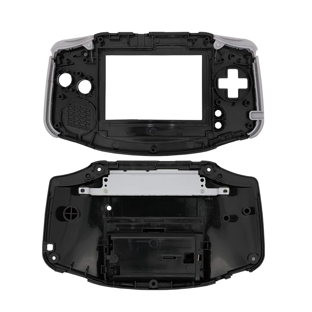 Фото Высококачественный сменный корпус для Nintendo Game Boy Advance GBA, прозрачный черный цвет с проводящей резиновой накладкой, комплекты кнопок №5