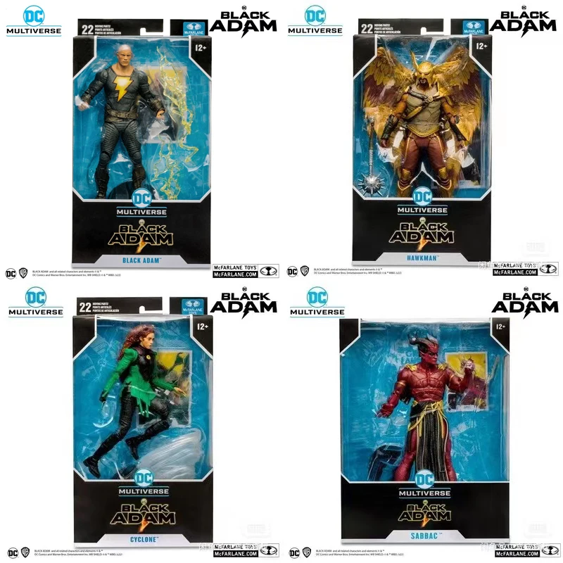 

Оригинальные McFarlane DC comics Black Adam Dwayne Johnson с плащом 7 дюймов Коллекционные фигурки аниме экшн-фигурки модели игрушки