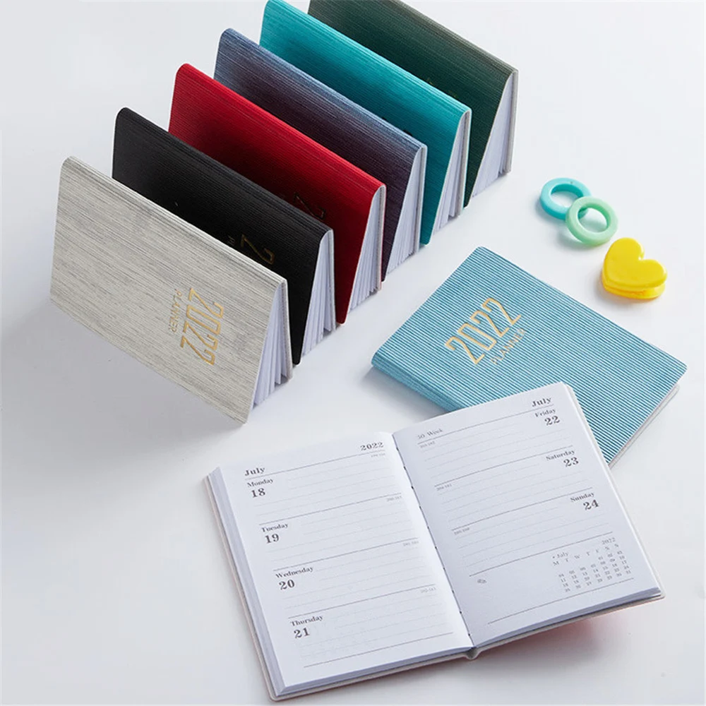 

2022, блокнот с расписанием на английском языке, еженедельный планер А7, ежедневник-планировщик, портативный ежедневник, школьные и офисные ка...