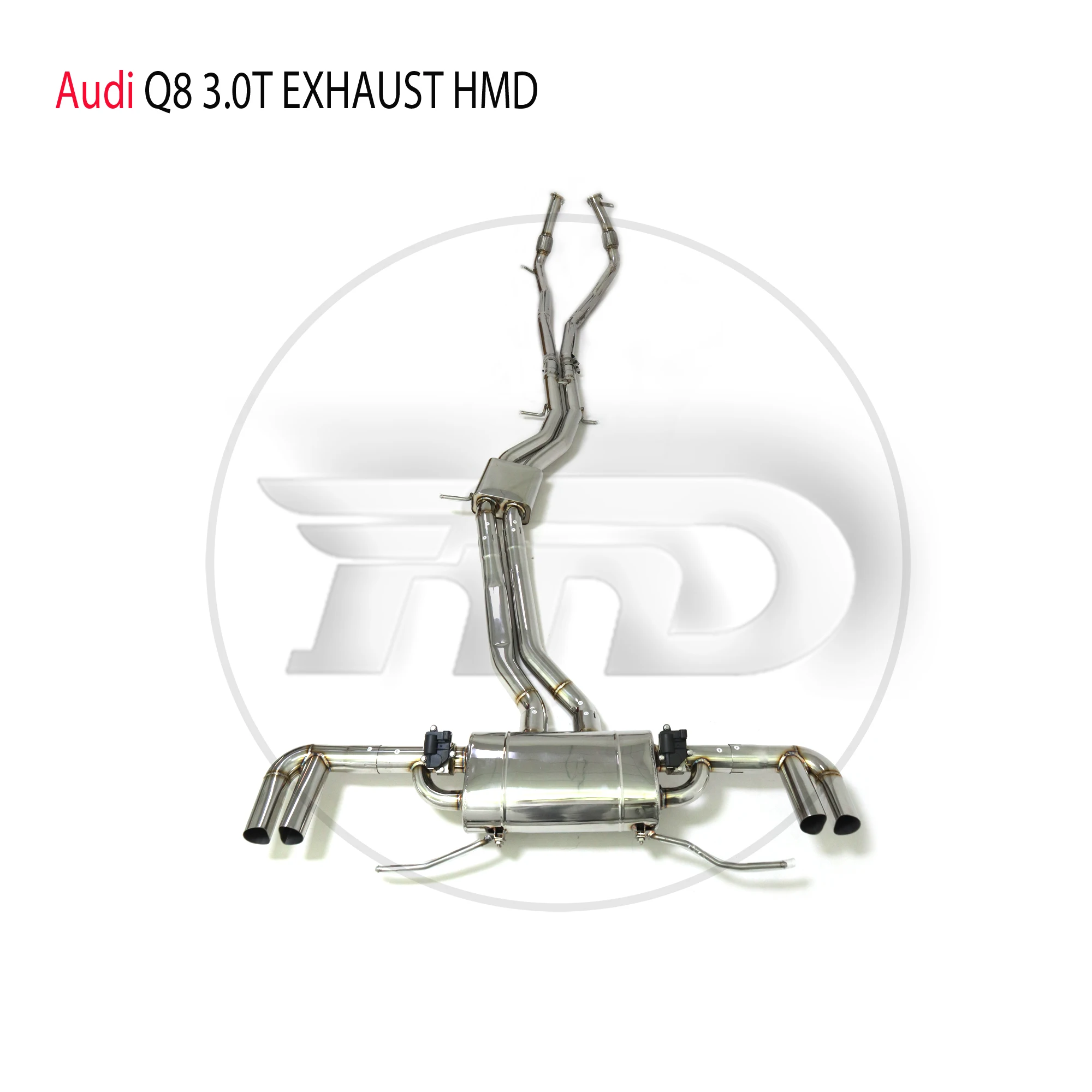 

HMD Stainless Steel Exhaust System Performance Catback With Middle Pipe For Audi Q8 2019-2023 3.0T Electronic Valve Muffler