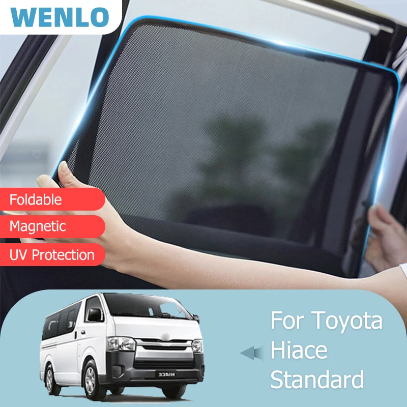 

For Toyota Hiace Front Windshield Car Sunshade Side Window Screen Blind Sun Shade Magnetic Visor Folding Mesh Curtain Protector