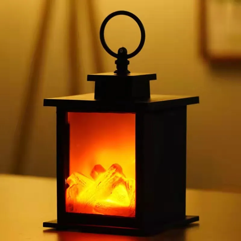 

Fireplace Lights Fireplace Lantern LED Flame USB/Battery Powered Flameless Fire Light for Home Decor Christmas Ornaments