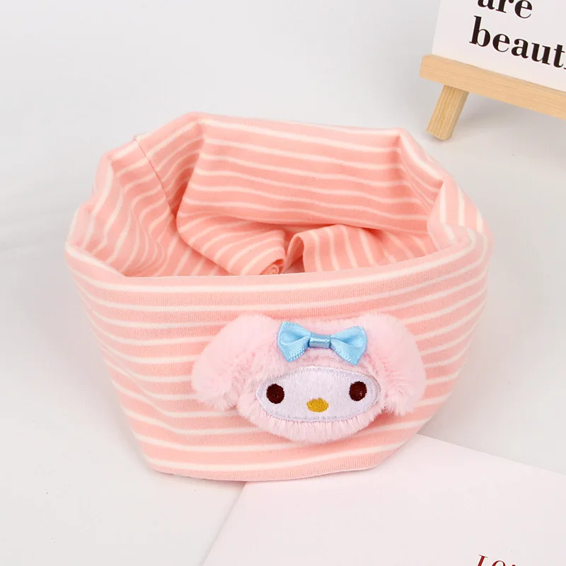 

Sanrio Kawaii Cinnamoroll Kids Scarf Kuromi My Melody Neck Jacket Girls Autumn Winter Anime Sweet Cute Scarves Warm Gift for Kid