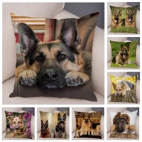 german shepherd dog printing pillow case pet animal 3d throw pillows for sofa home decor living room 45x45 50x50 pillowcase