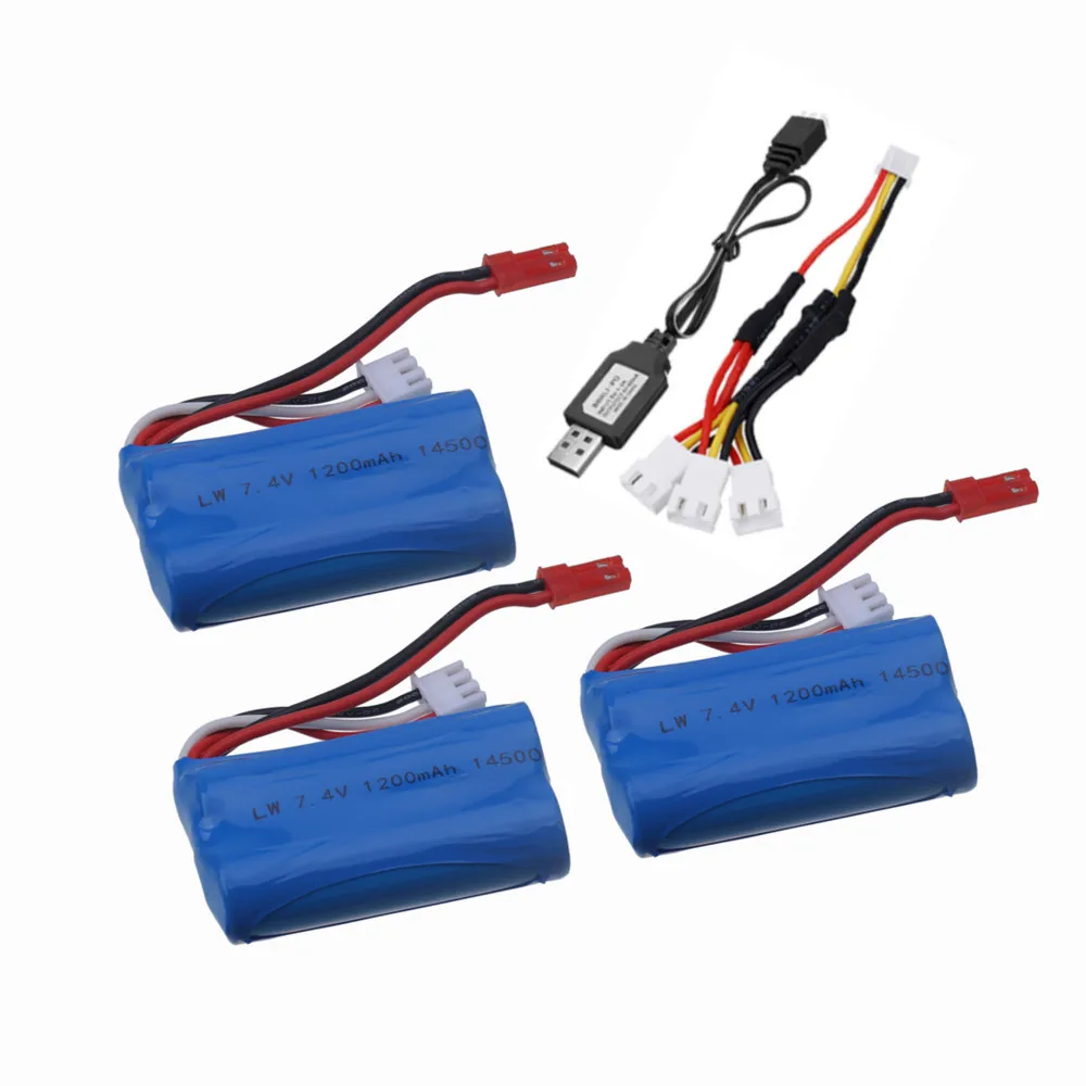 14500 1200mAh 7,4 v перезаряжаемая батарея для Syma F1 BR6802 HJ370 W608-7 YD712 YD921 RC вертолет Дрон игрушки запчасти