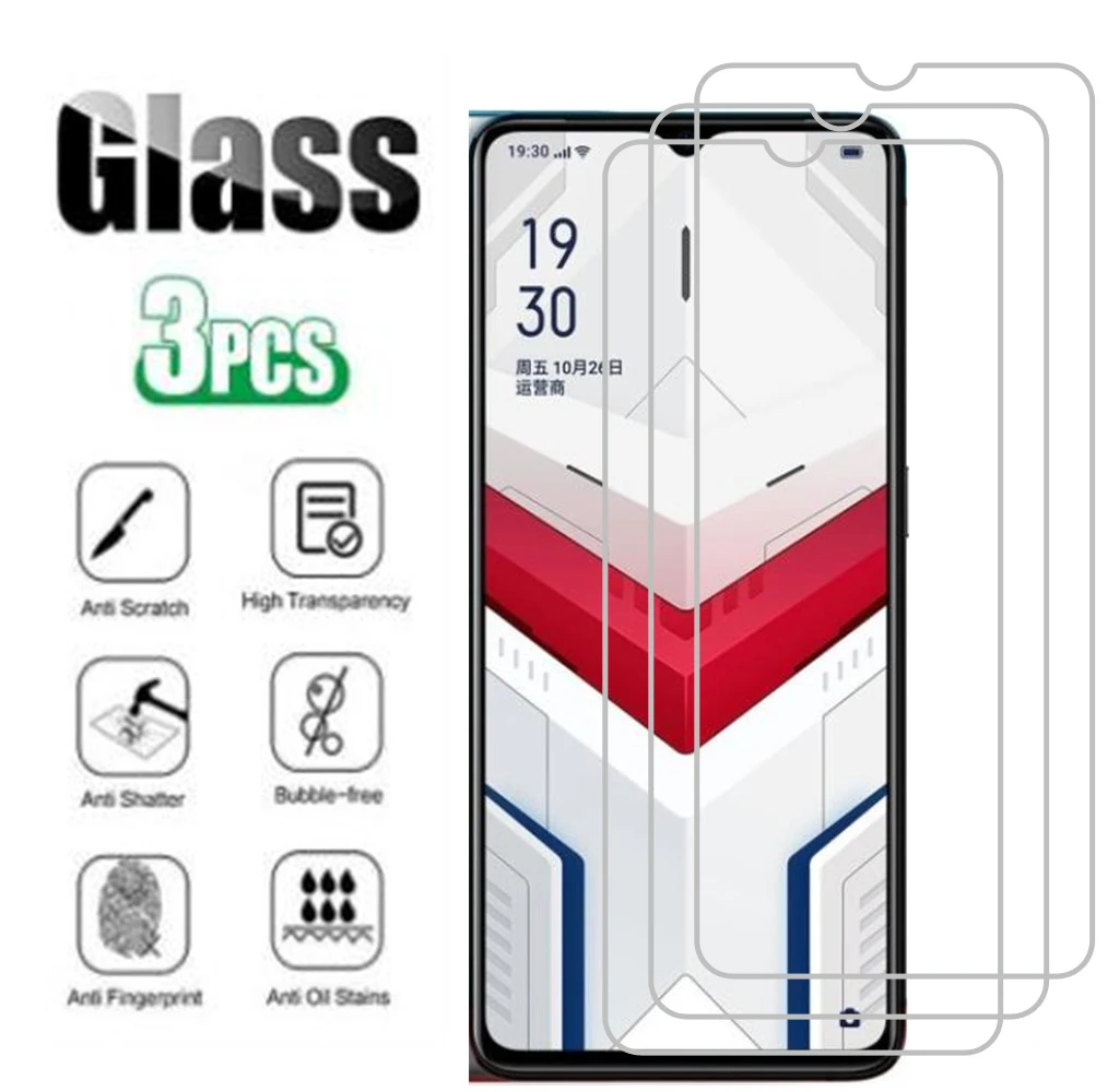 Закаленное стекло для OPPO Reno Ace Z 2 F Z 3 A1 A3 A3s A5 A7 A71 A73s A7x AX5 AX7 F9 K1 R15 Pro F7, Защитная пленка для экрана, 3 шт.