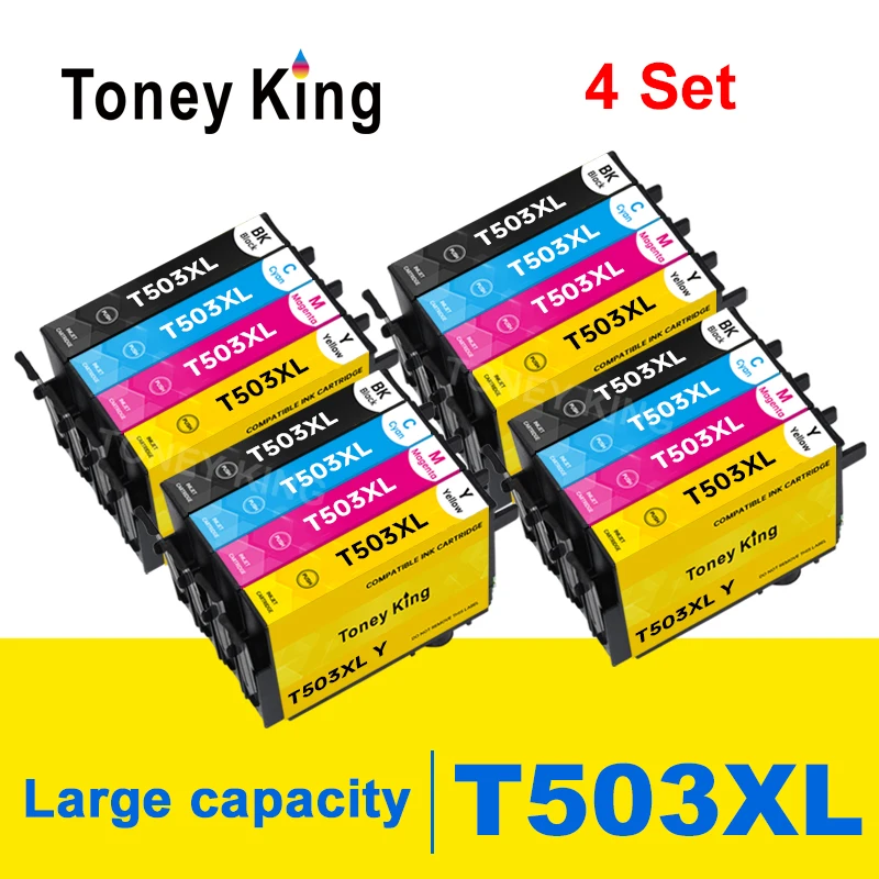 Совместимый чернильный картридж Toney King 20x T503 503XL работает для Epson зеркальная