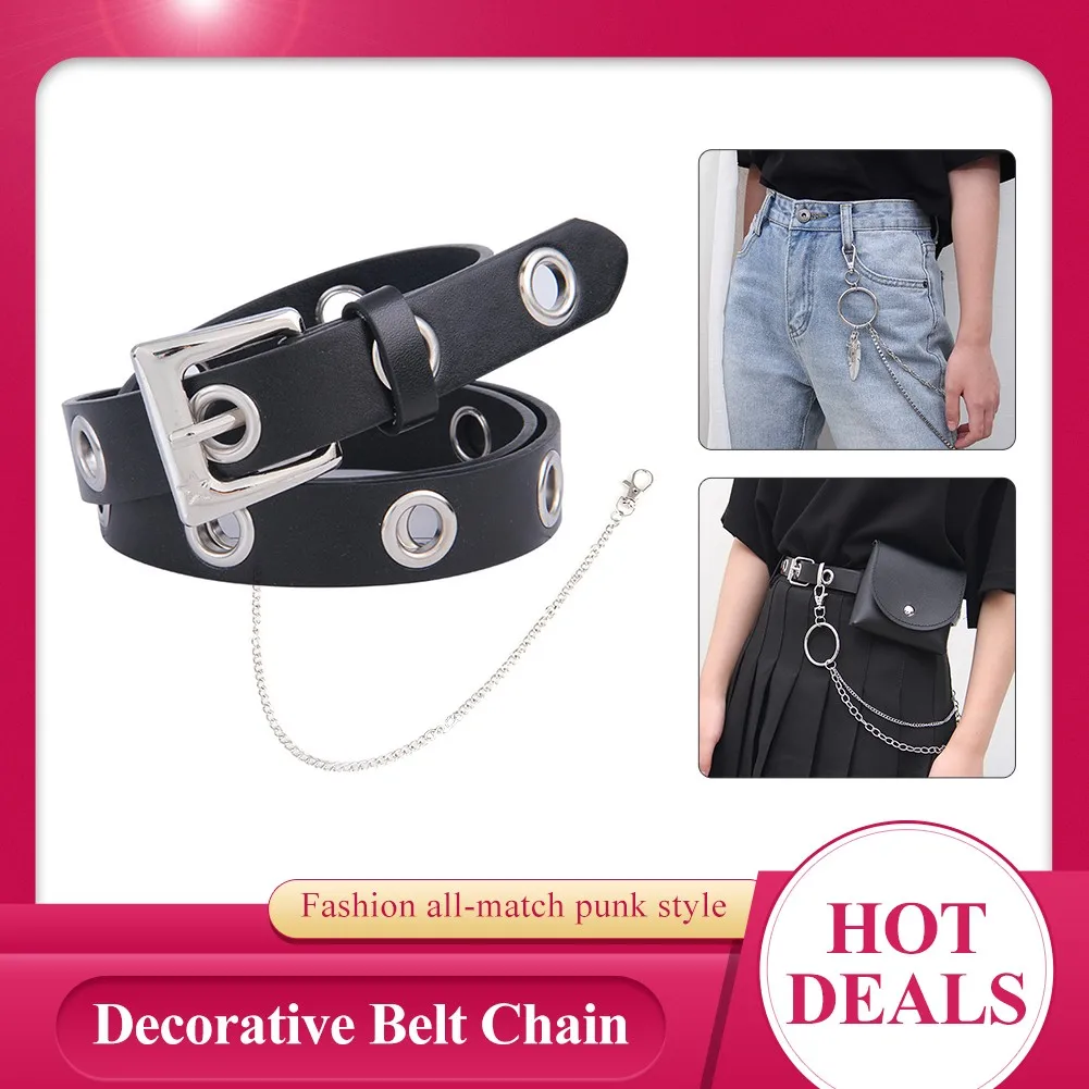 

Novelty Punk Hip Hop Waist Chain Belts Women Streetwear Decorative Belt Goth Trendy Waistband Ladies Retro Chains Waistband