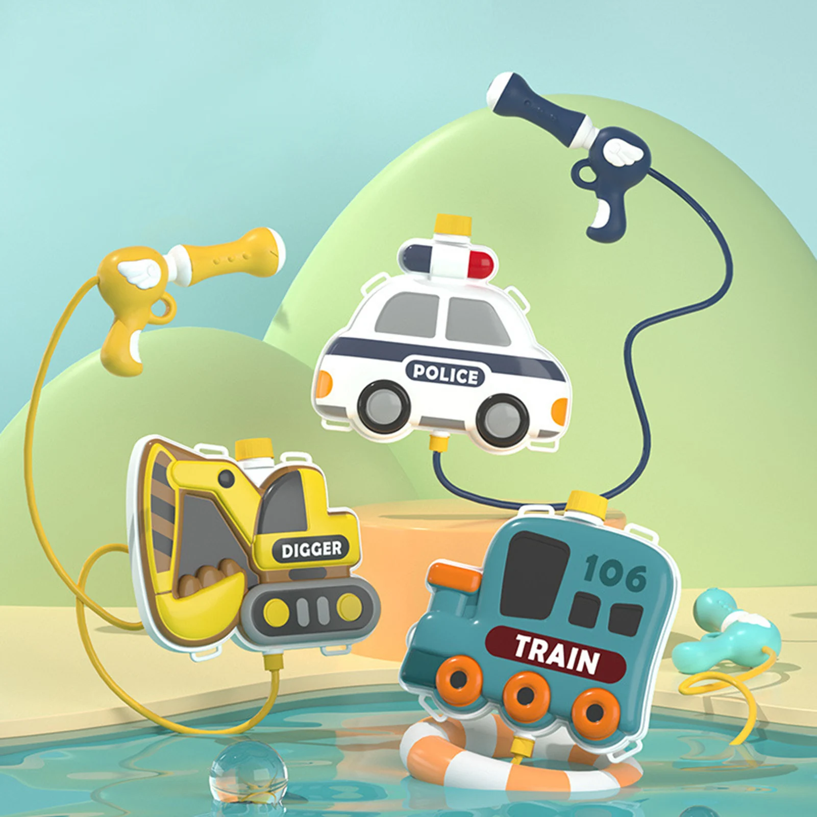 

Children's Backpack Water Gun Toys Outdoor Summer Large Capacity Water Blasters With Adjustable Straps For Boys And Girls Gift