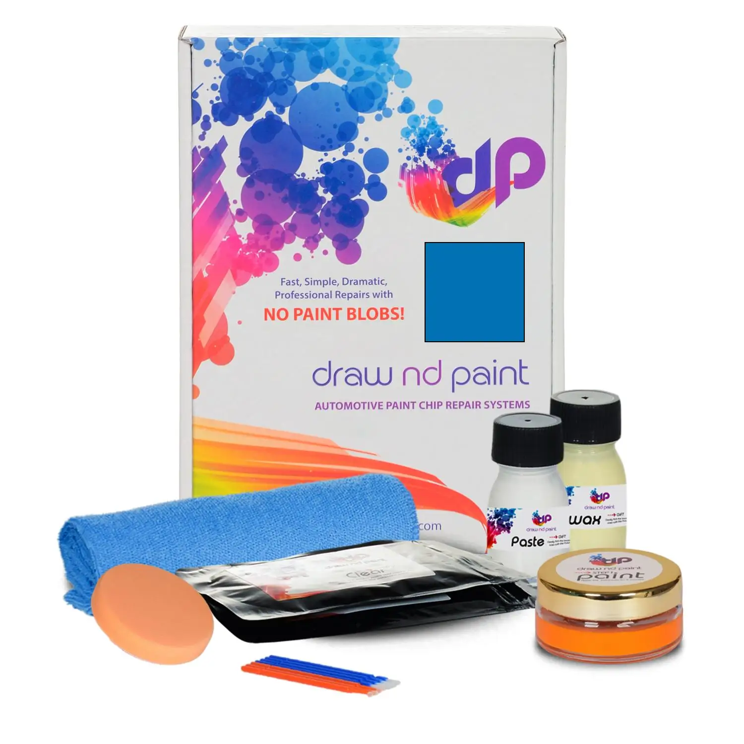 

DrawndPaint compatible with Vauxhall Automotive Touch Up Paint - COBALT BLUE MET - 4VJ - Essential Care