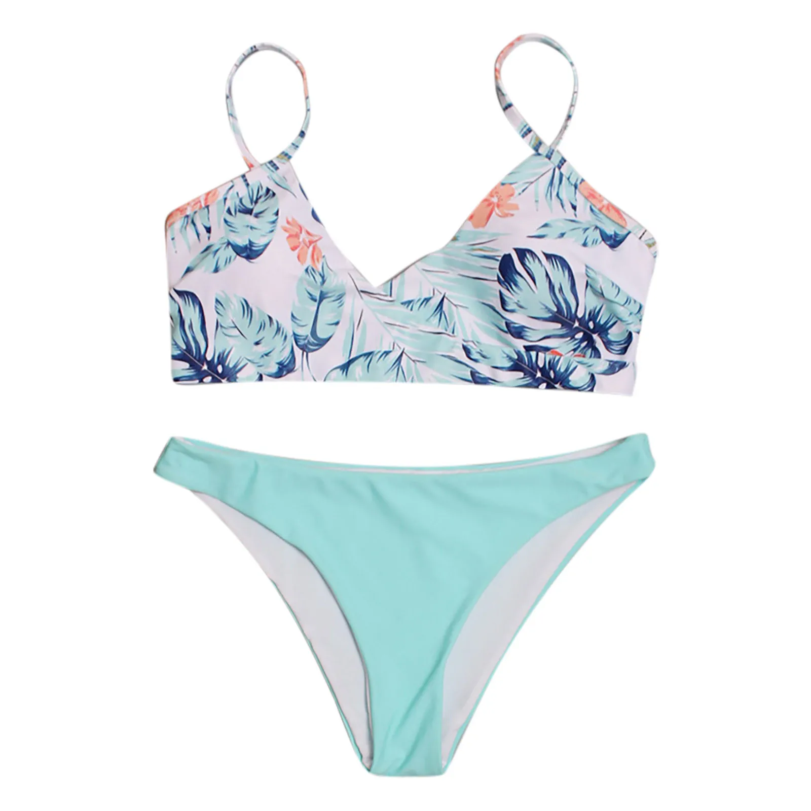 

Printing Summer Ladies Bikini Set Swimsuit Swimwear Women's Split Beachwear Swimwears Tankinis Set Swimwears micro