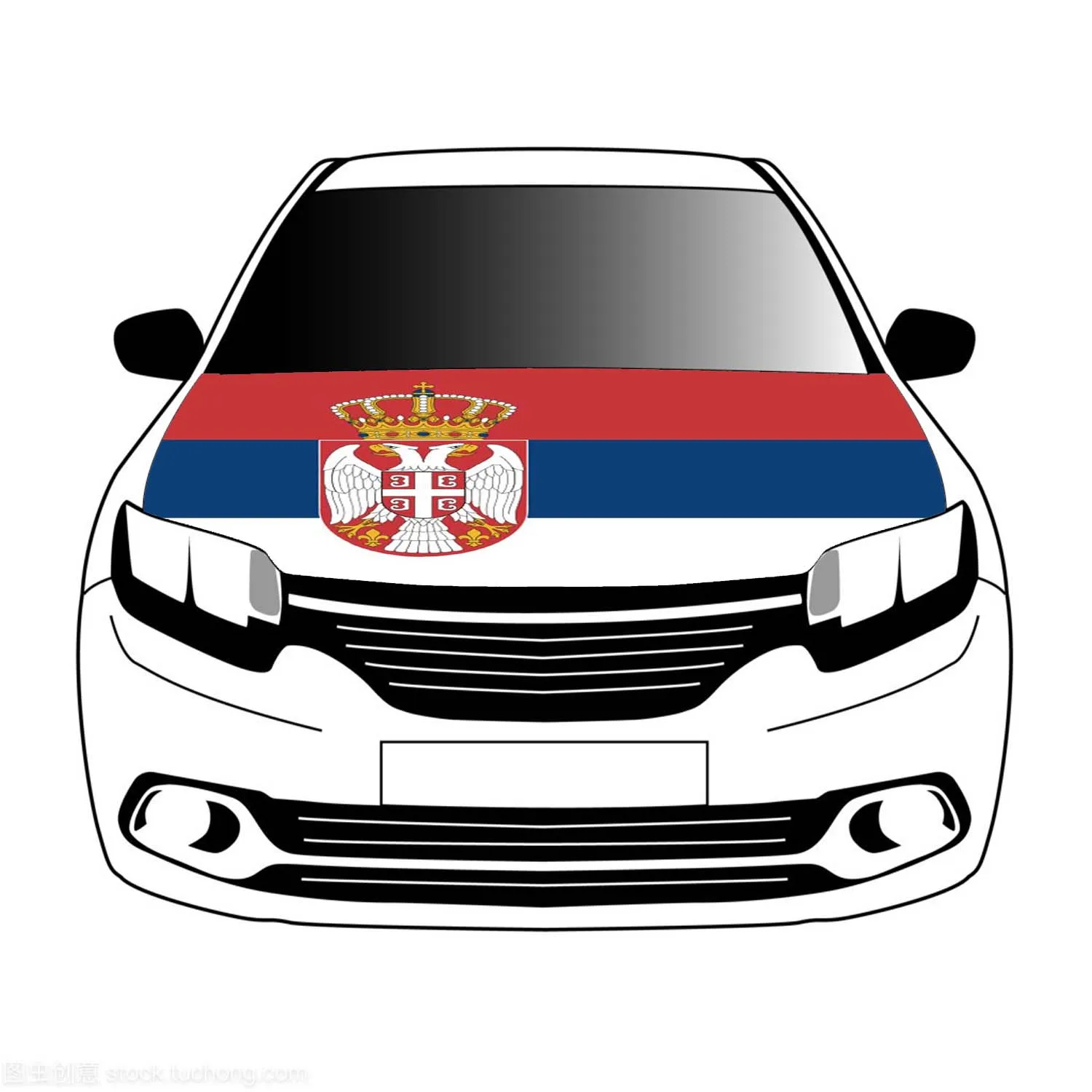 

Флаги Сербии накладка на капот автомобиля 100% x 5 футов/5x7 футов полиэстер, баннер для автомобильной капоты