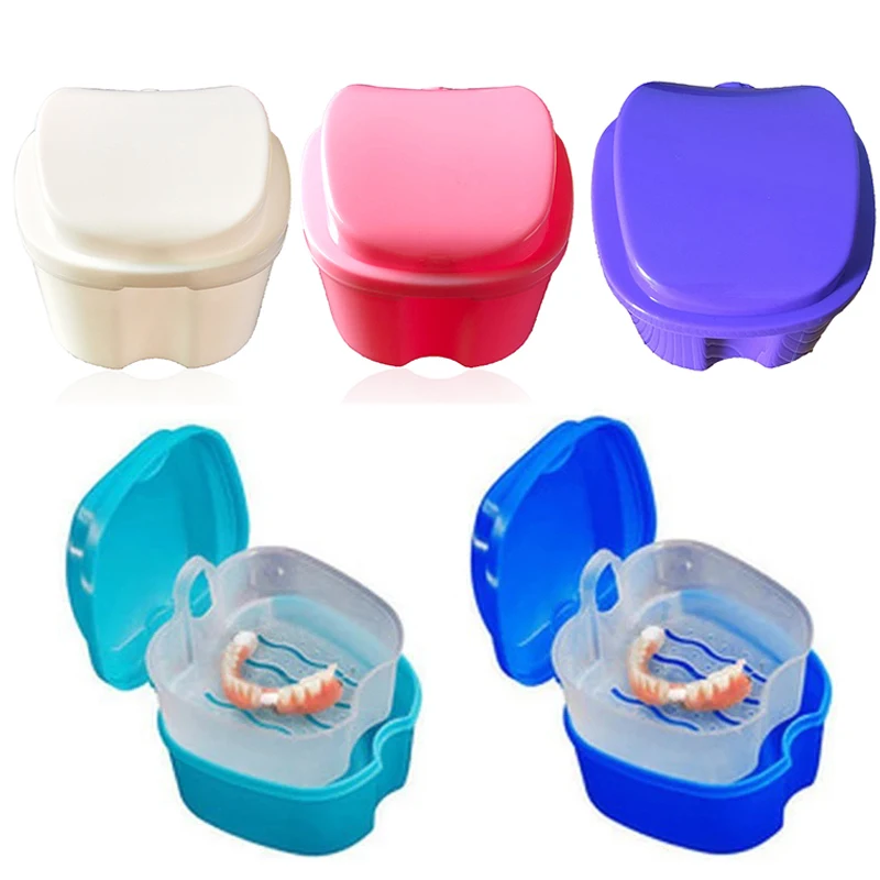 

Multi-functional Denture Storage Box Portable Mouth Plastic Guard Durable Tray Braces Case Health Care Dental Appliance For Home