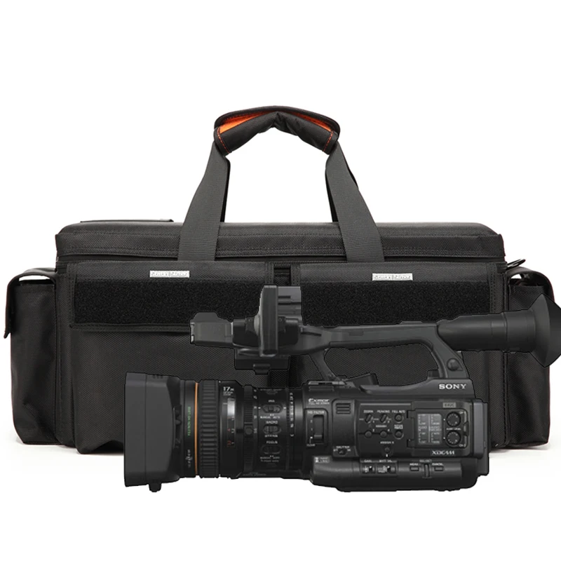Фото Профессиональная сумка для видеокамеры Telecamera, сумка для объектива камеры DSLR, защитная сумка для автомобильного оборудования для Sony Panasonic, нагрузка 20 кг №1