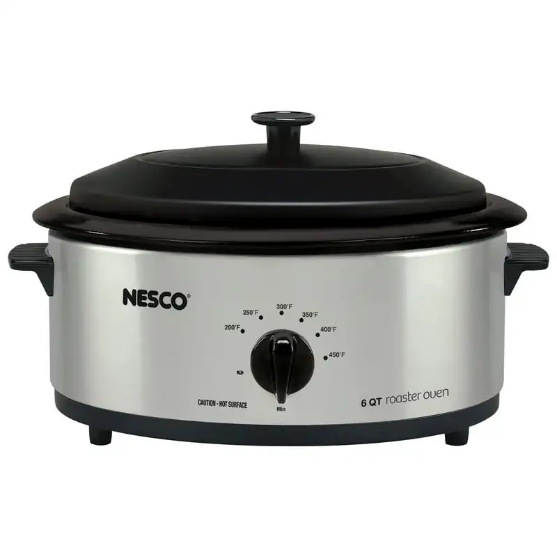 

4816-25 6-Qt. 750-Watt Roaster with Porcelain Cookwell (Silver)