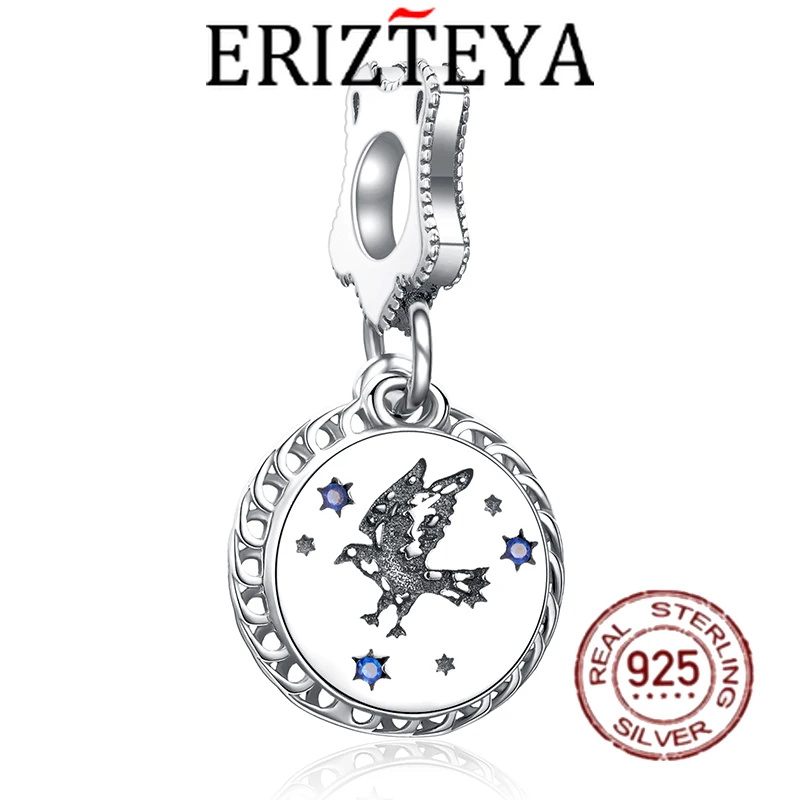 

Erizteya Fashion амулет Орел Стерлинговое Серебро подвесные шармы Diy Jewelry подходит для браслета Pandora брелок подвеска