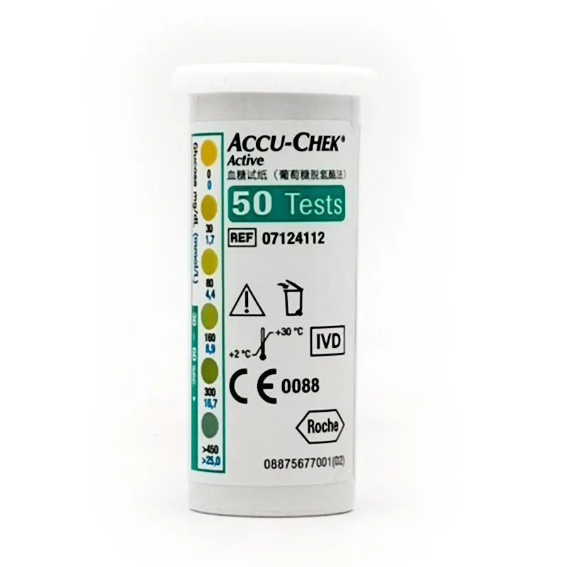 Accu Chek Active 100pcs Test Strip Lancent Diabetic Tester Diabetes Glucosemeter Monitor Meting Blood Glucose | Красота и здоровье