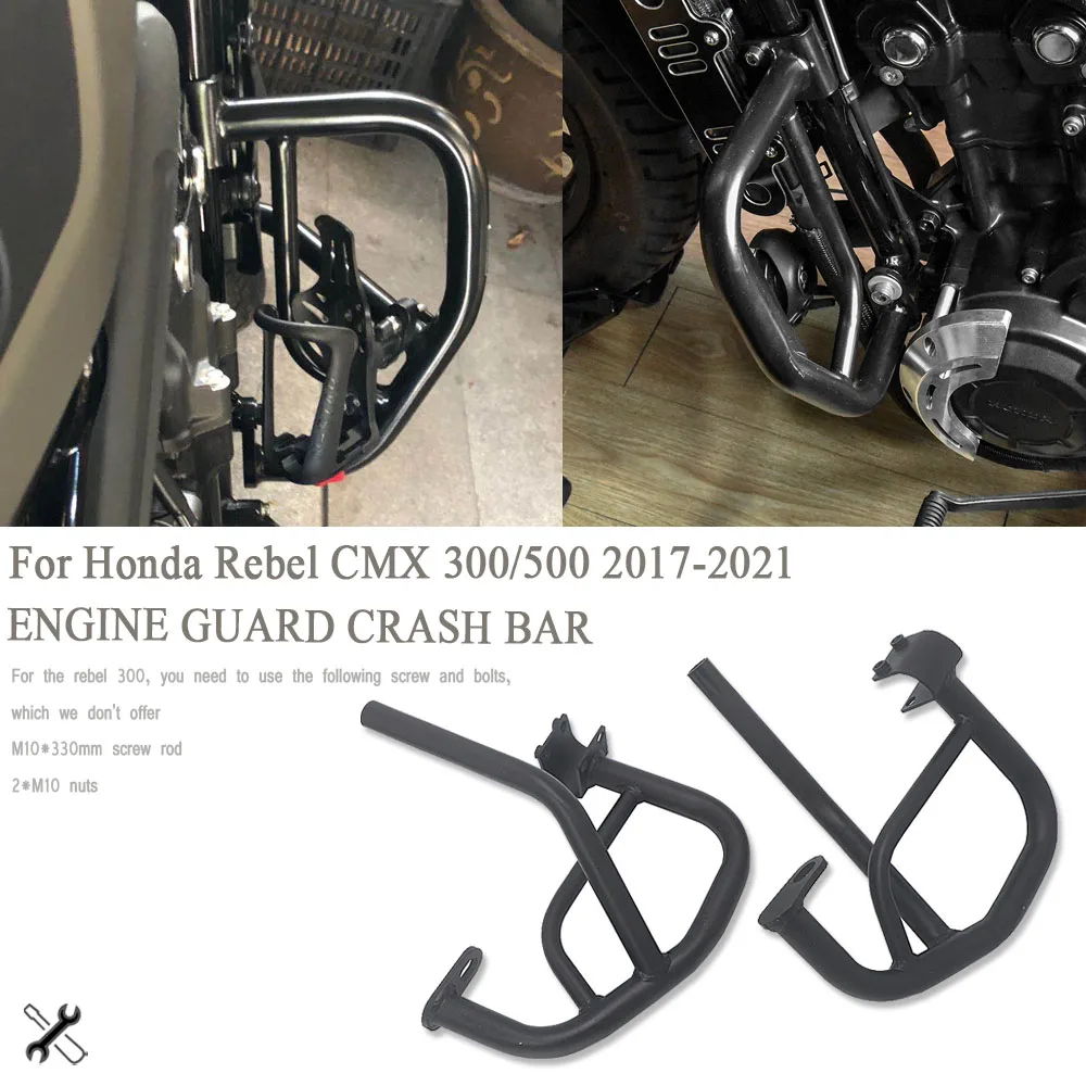 

For Honda Rebel CMX 500 300 CMX500 CMX300 2017 2018 2019 2020 2021 Motorcycle Engine Guard Bumper Crash Bar Body Frame Protector