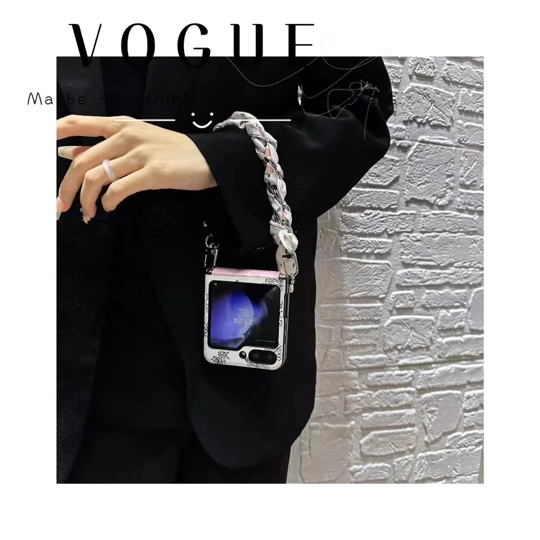 Флип-чехол для Samsung Galaxy Z Flip5 Flip4 5 4 дюйма с держателем