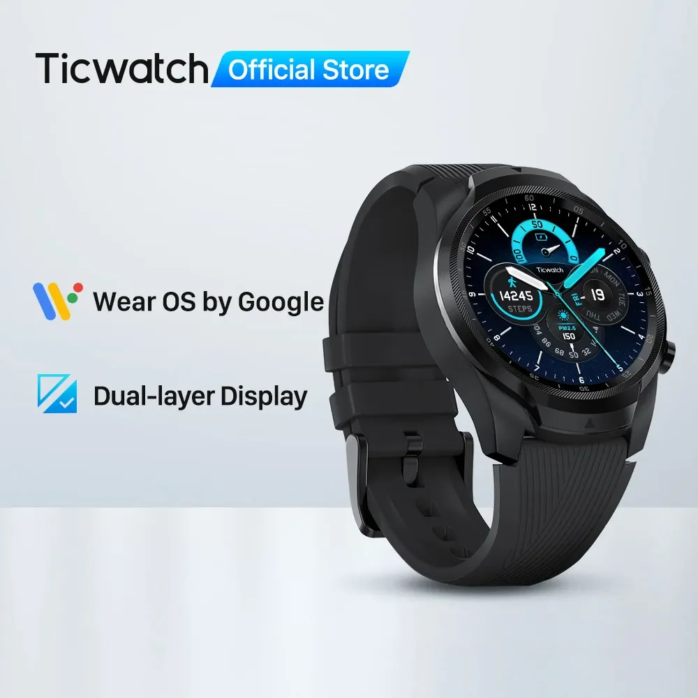 

TicWatch Pro 512MB Smart Watch Men‘s Watch Wear OS for iOS Android NFC Payment Built in GPS IP68 Waterproof Bluetooth Smartwatch