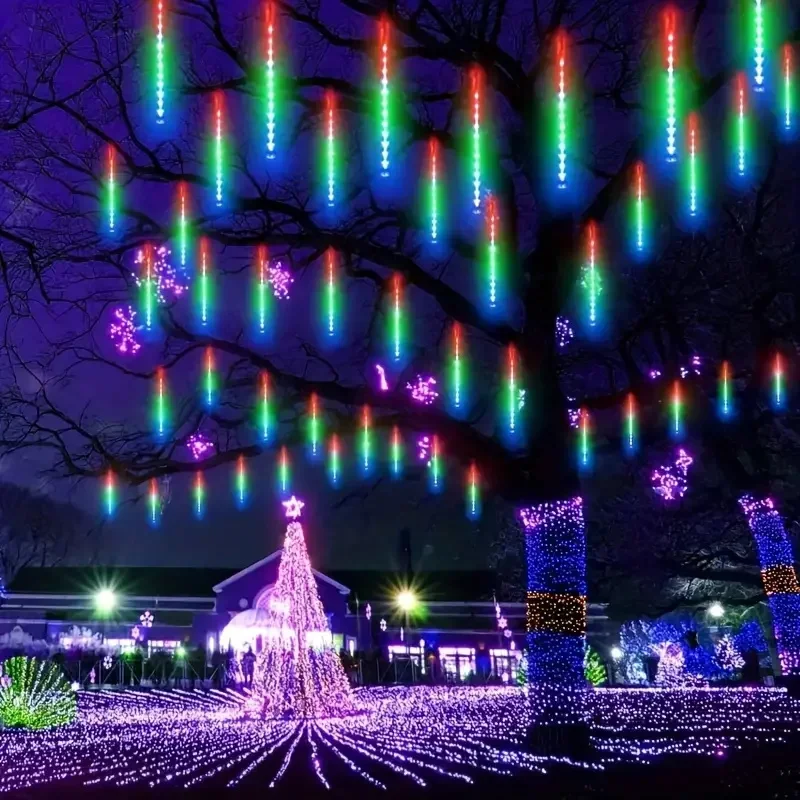 Светодиодная сказочная гирлянда метеоритный дождь Рождественское украшение для