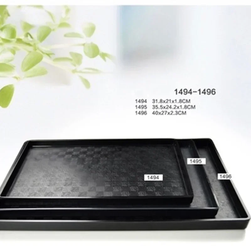Пластиковый лоток Европейский прямоугольный черный белый меламин имитация