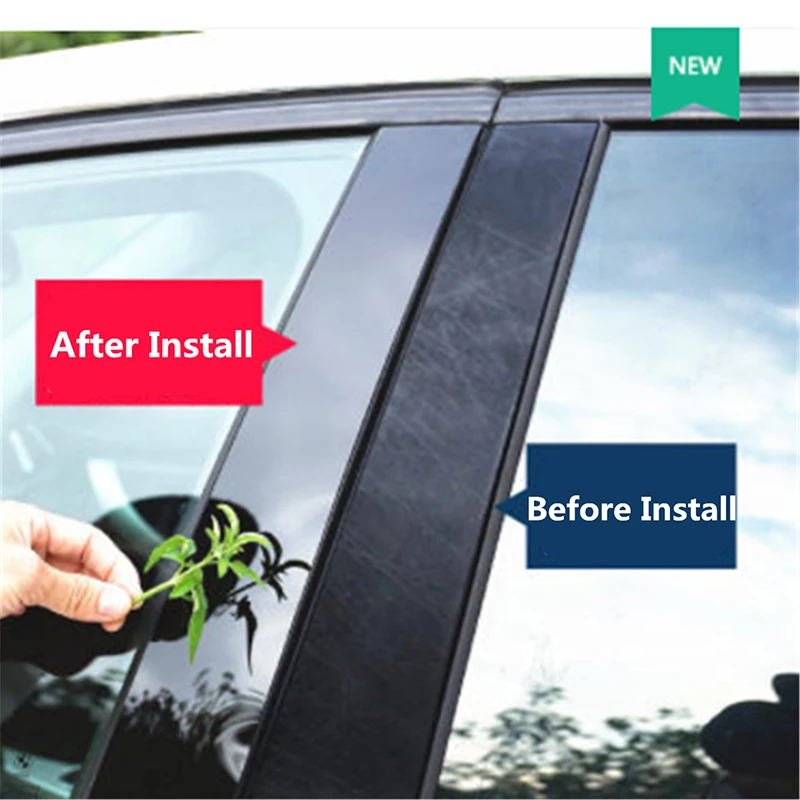 

Car Pillar Posts Fit for Lincoln MKZ Keyless 2013 2014 2015 2016 2017 2018 2019 2020 Window Trim Cover BC Column Stickers