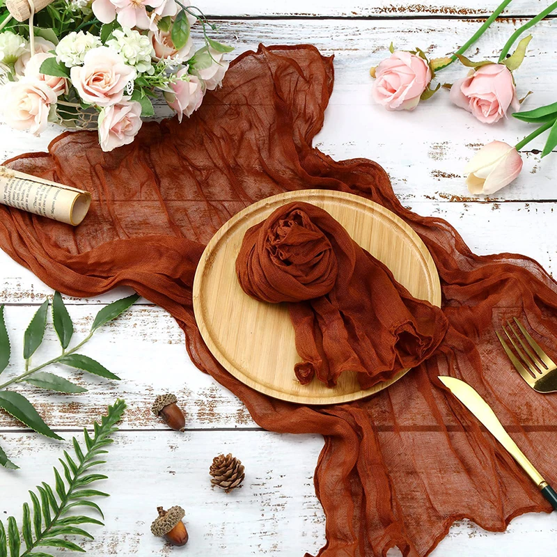 

1PC Sage Gauze Cheesecloth Napkin Table Placemats Setting Dining Wedding Party Banquets Christmas Banquets Arches Cake Decor