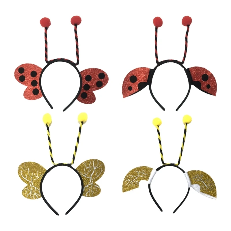 

Cosplay Bee/ Ladybugs Shape Headband Sequins Cute Hairhoop for Girls Woman