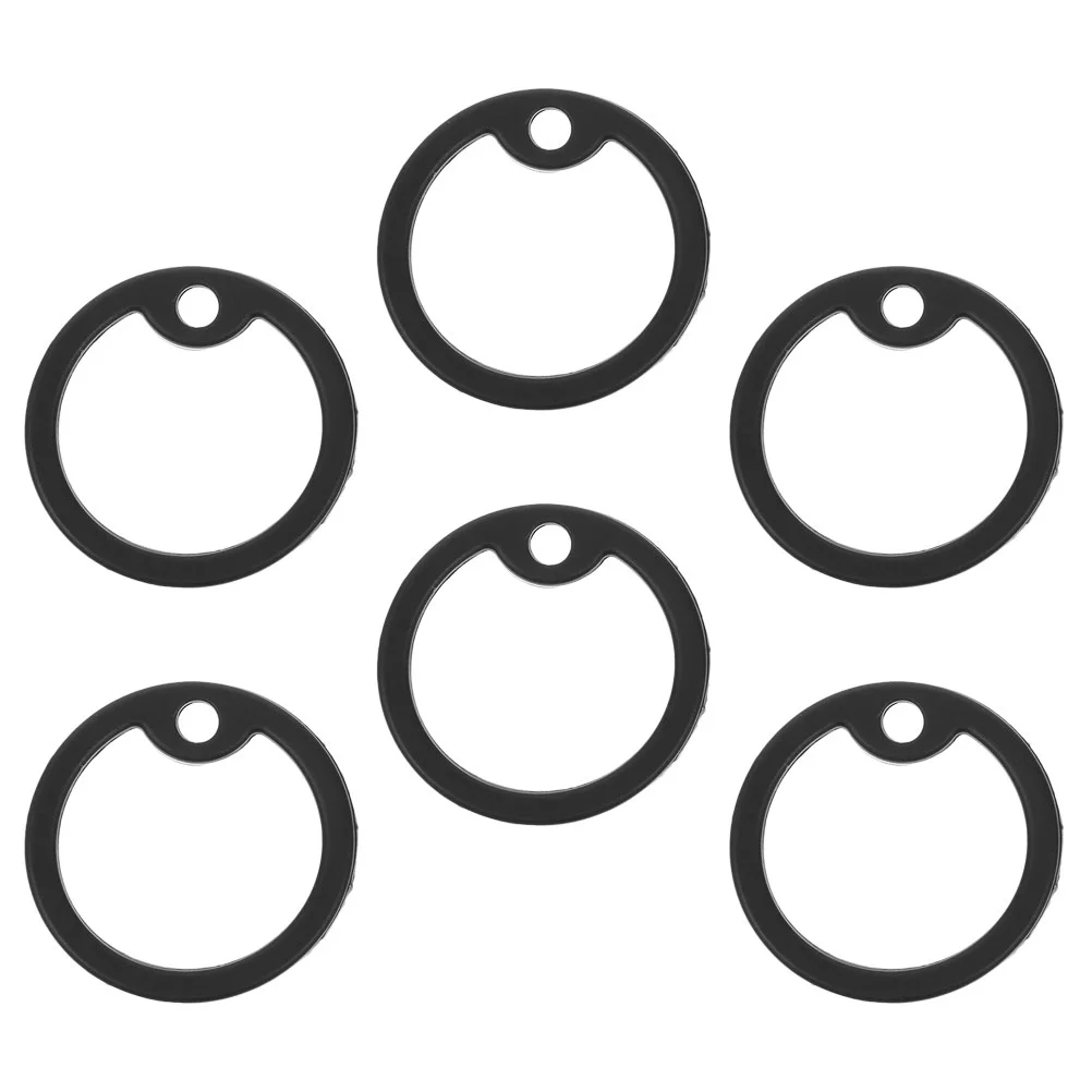 

6 Pcs Silencer Round Labels Dog ID Tag Protector Cover Pet Silica Gel Mute
