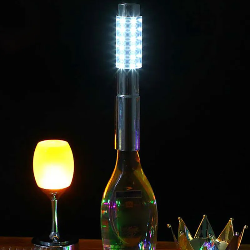 

2Pcs Rechargeble LED Strobe Baton Champagne Wine Bottle Flashing Stick Light For KTV Bar Birthday Weddings Party DIY Decorations