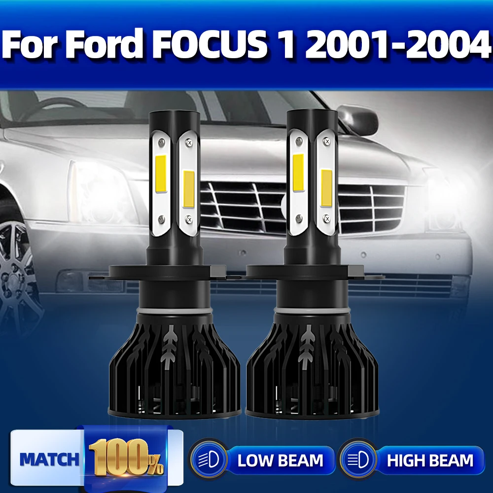 2 шт. H4 Canbus светодиодный фара 120 Вт 20000LM супер яркий автомобильный светильник 6000 К белый 12В для Ford FOCUS 1 2001 2002 2003 2004