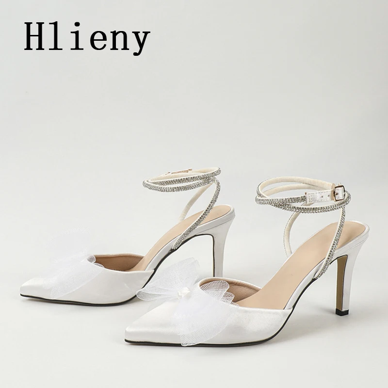 Новинка 2024 модные сетчатые женские туфли-лодочки Hlieny с бантом-бабочкой